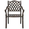 vidaXL Garden Dining Set 7 pcs Bronze 90 x 90 x 75 cm Cast Aluminium