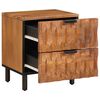 vidaXL Bedside Cabinet Brown 40 x 33 x 46 cm Solid Mango Wood