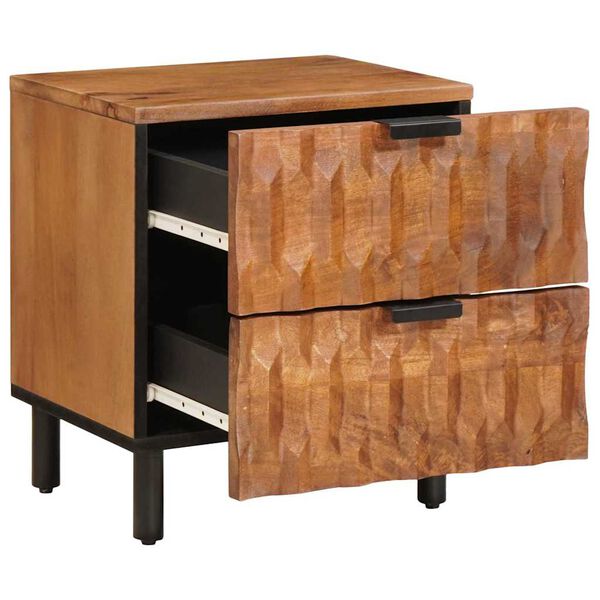 vidaXL Bedside Cabinet Brown 40 x 33 x 46 cm Solid Mango Wood