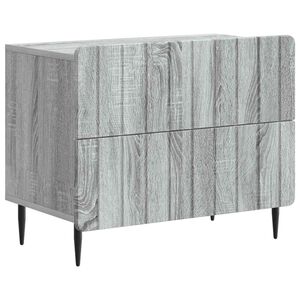 vidaXL Bedside Cabinet Grey Sonoma 62 x 34.5 x 49.5 cm Engineered Wood