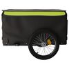 vidaXL Bike Trailer Black and Green 45 kg Iron