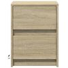 vidaXL Bedside Cabinet with LED Lights Sonoma Oak Engineered Wood