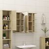 vidaXL Bathroom Mirror Cabinet Sonoma Oak 80x20.5x64 cm Engineered Wood