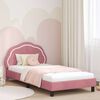 vidaXL Children's Bed Frame with Headboard Pink 80 x 200 cm Velvet