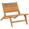 vidaXL Garden Chair with Footrest Solid Teak Wood