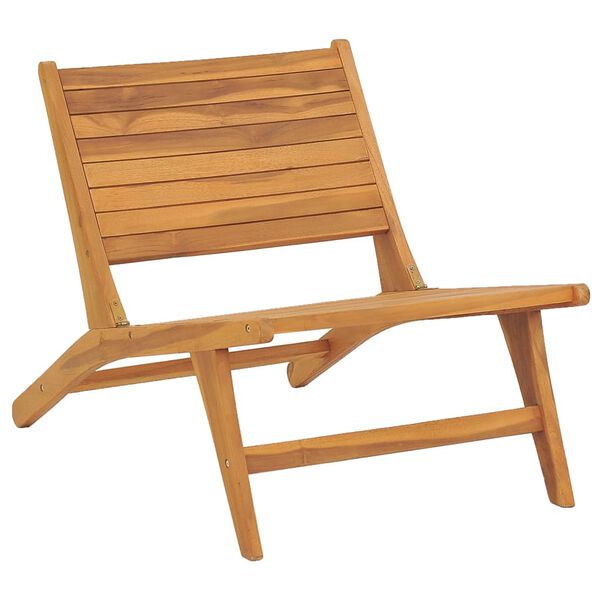 vidaXL Garden Chair with Footrest Solid Teak Wood