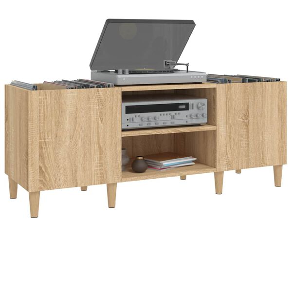 vidaXL Record Cabinet Sonoma Oak 121x38x48 cm Engineered Wood
