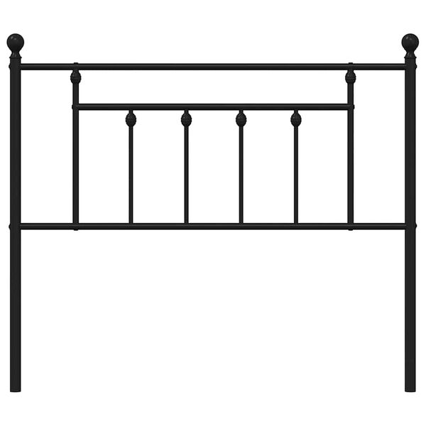 vidaXL Metal Replace Headboard Black 100 cm