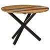 vidaXL Dining Table Round 100x100x75 cm Solid Reclaimed Wood