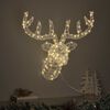 vidaXL Reindeer Head Warm white 68 x 36.5 x 62.5 cm Acrylic