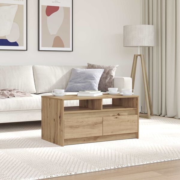 vidaXL Coffee Table Artisian Oak 90 x 50 x 45 cm Engineered Wood