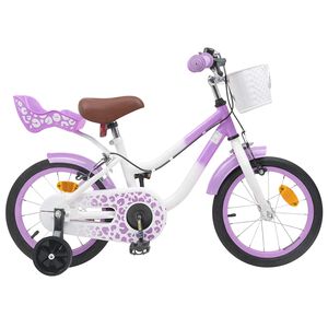 vidaXL Kids Bike 12 Inches for 2-4 Years Old Purple