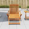 vidaXL Deck Chair with Footrest Solid Acacia Wood