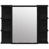 vidaXL Bathroom Furniture Set with Door 3 pcs Black 30 x 30 x 179.5 cm