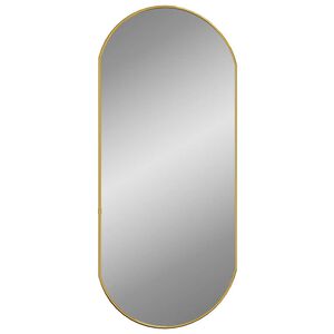 vidaXL Wall Mirror Gold 80x35 cm Oval
