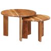 vidaXL Nesting Tables 2 pcs Brown Solid Acacia Wood