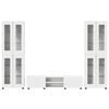 vidaXL TV Cabinet Set with Drawer with Shelf White Engineered Wood
