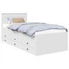 vidaXL Daybed with Drawer White and Black 75 x 190 cm Engineered Wood