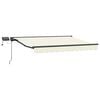 vidaXL Manual Awning Frame with LEDs Cream and Anthracite 2.5 x 2 m