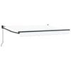 vidaXL Manual Retractable Awning White 2.5 x 2 m