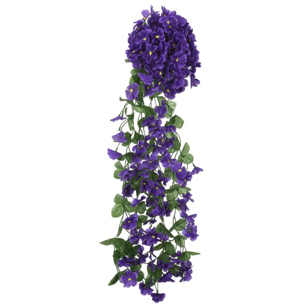 vidaXL Christmas Flower Garlands 3 pcs Dark Purple 85 cm