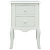 vidaXL Bedside Cabinet White 43x32x65 cm MDF