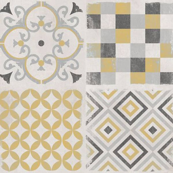 Grosfillex Wallcovering Tile Accent 9 pcs 15.4x120 cm Andaluz Yellow
