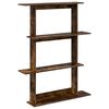 vidaXL Wall Shelf Smoked Oak 100 x 20 x 126 cm