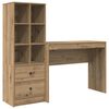 vidaXL Desk with Drawer with Shelf with Storage 2 pcs Artisan Oak