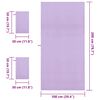vidaXL Sports Towel Set 3 pcs Purple Polyester and Polyamide