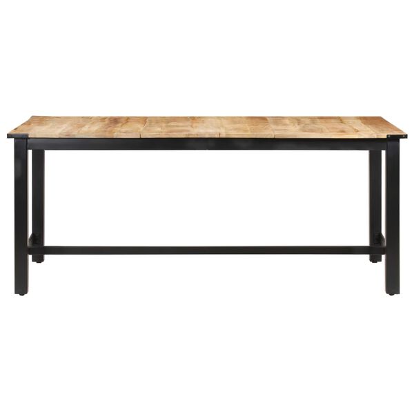 vidaXL Dining Table 180x90x76 cm Solid Rough Mango Wood