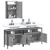 vidaXL 3 Piece Bathroom Furniture Set Grey Sonoma Engineered Wood
