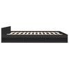 vidaXL Bed Frame with Drawers without Mattress Black 200x200 cm