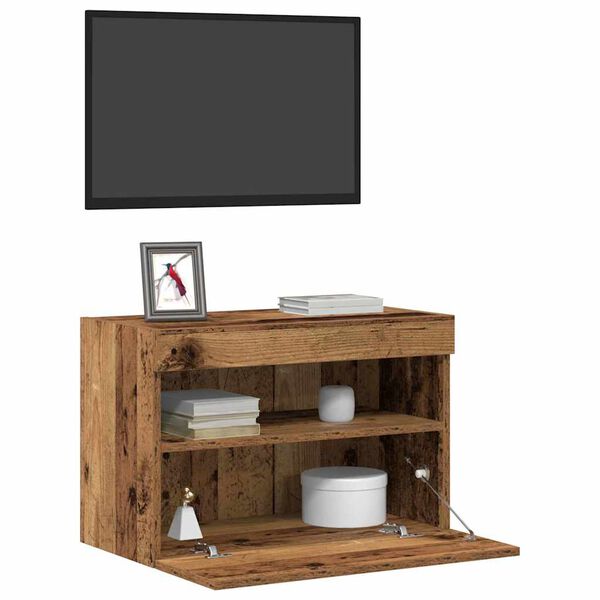 vidaXL TV Wall Cabinet Old wood 60 x 30 x 40 cm Engineered Wood