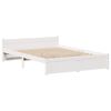 vidaXL Bed Frame without Mattress White 150x200 cm King Size Solid Wood Pine