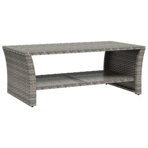 vidaXL Coffee Table Grey 100x50x40 cm Poly Rattan