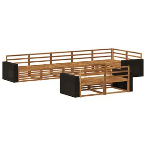 vidaXL Outdoor Sofa Set 8 pcs Natural