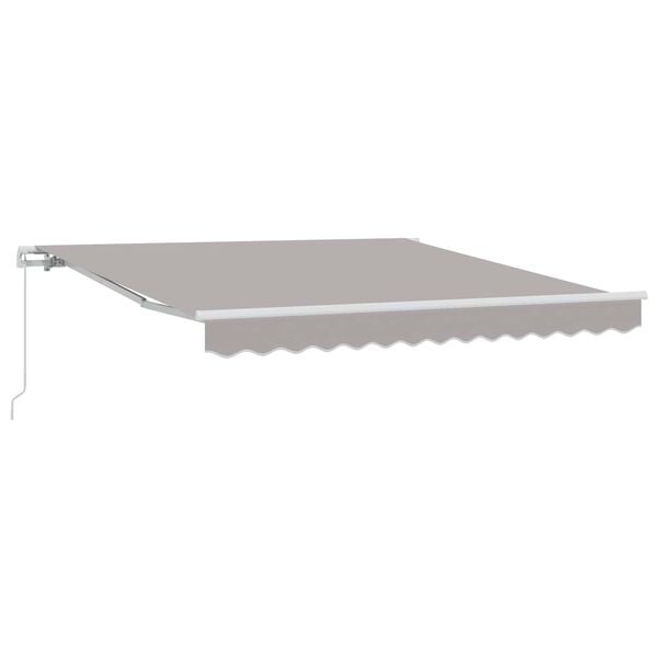 vidaXL Awning Retractable Light Grey 300 x 250 x 165 cm Polyester