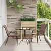 vidaXL Garden Bistro Set 3 pcs Brown Steel