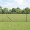 vidaXL Fence with Posts Grey 1 x 100 m Steel