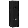 vidaXL Apothecary Cabinet Black oak 40 x 41 x 144.5 cm Engineered wood