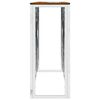 vidaXL Console Table Silver Stainless Steel and Solid Wood Reclaimed