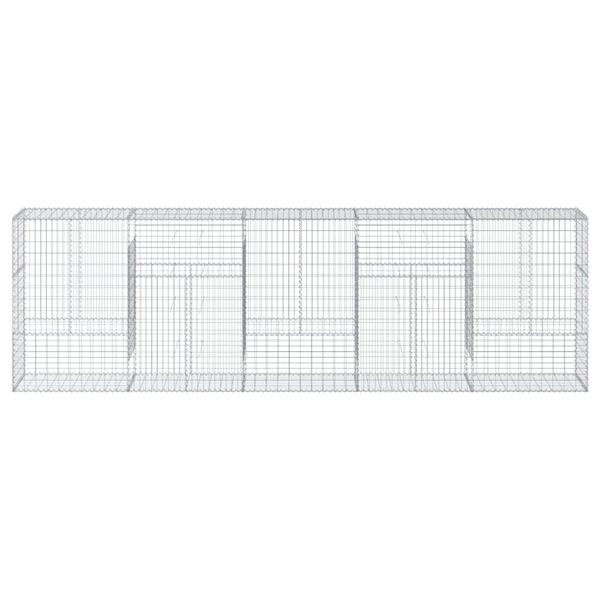 vidaXL Gabion Basket with Cover 500x50x150 cm Galvanised Iron