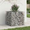 vidaXL Gabion Raised Bed Silver 60 x 60 x 55 cm Galvanised Steel
