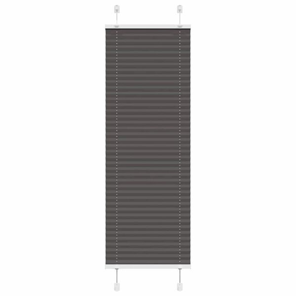 vidaXL Pleated Blind Black 50x150 cm Fabric Width 49.4 cm Polyester