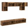 vidaXL TV Wall Units with LED 6 pcs Old Wood Engineered Wood