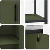 vidaXL Kitchen Storage Set 3 pcs Olive Green Cold-rolled Steel