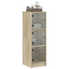 vidaXL Highboard with Glass Doors Sonoma Oak 35x37x109 cm
