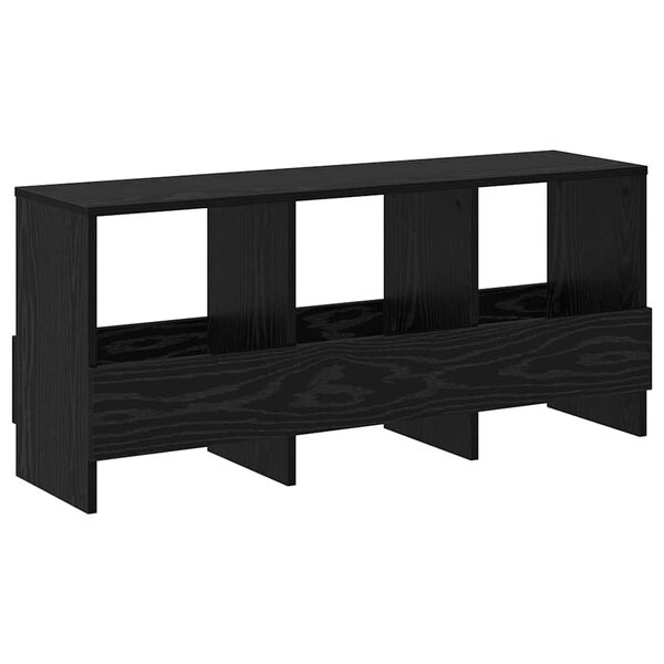 vidaXL Magazine Rack Black Oak 102 x 30 x 45 cm