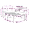 vidaXL Bookcase Bed without Mattress White 90x200 cm Solid Wood Pine